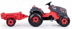 Trettraktor Stärkerer XXL Smoby Mit Grau-rotem Anhänger -Smoby 710200 d smoby traktor