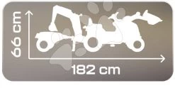 Trettraktor Mit Lader Und Bagger Builder Max Tractor+Trailer Smoby Mit Verstellbarem Sitz Und Ton 182 Cm -Smoby 710304 f smoby traktor