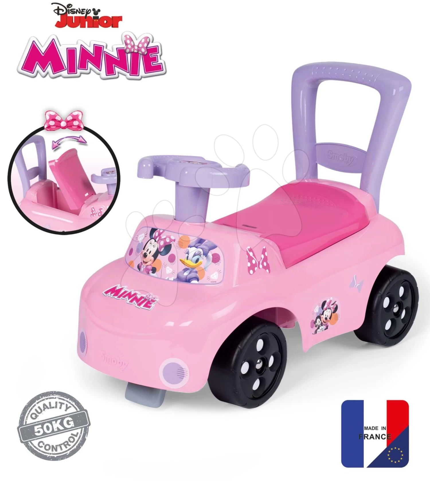 Rutschauto Und Lauflernhilfe Minnie Auto Ride-On Disney Smoby Mit Rückenlehne Und Stauraum Ab 10 Monaten54*27*40 Cm SM720532 3 Rutschauto Und Lauflernhilfe Minnie Auto Ride-On Disney Smoby Mit Rückenlehne Und Stauraum Ab 10 Monaten54*27*40 Cm SM720532 – Bild 3