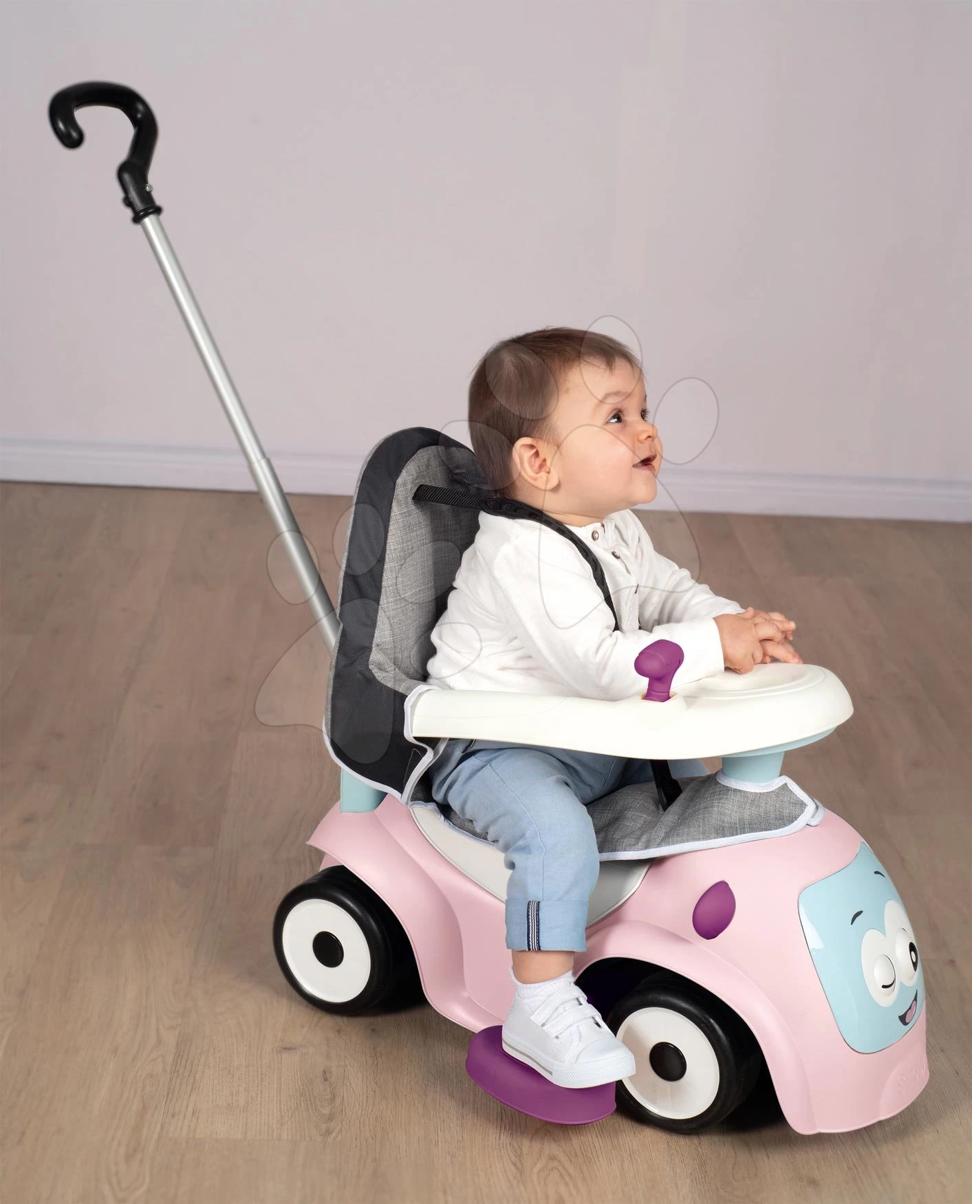 Rutscher-Set Erweiterbar Mit Sound Maestro Ride-On Pink 3in1 Smoby Mit Weichem Textilbezug Und Schaukel 15 Rutscher-Set Erweiterbar Mit Sound Maestro Ride-On Pink 3in1 Smoby Mit Weichem Textilbezug Und Schaukel – Bild 15