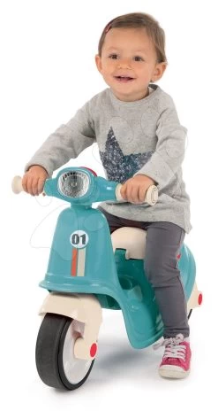 Laufrad Motorrad Mit Scheinwerfer Scooter Blue Smoby Mit Gummirädern Blau-grau Ab 18 Monaten -Smoby 721006 f smoby odrazadlo