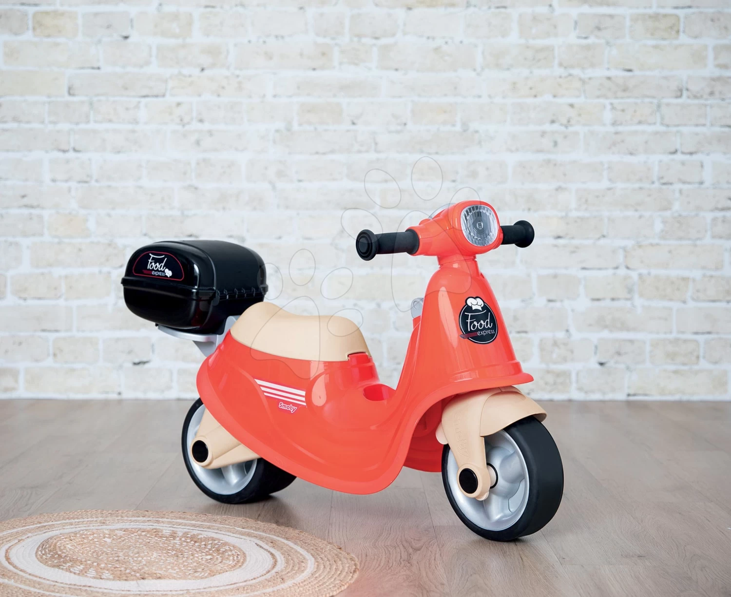 Laufrad Essenslieferung Scooter Ride-On Food Express Smoby Mit Abschließbarem Koffer Und Leisen Gummirädern Ab 18 Monaten 8 Laufrad Essenslieferung Scooter Ride-On Food Express Smoby Mit Abschließbarem Koffer Und Leisen Gummirädern Ab 18 Monaten – Bild 8