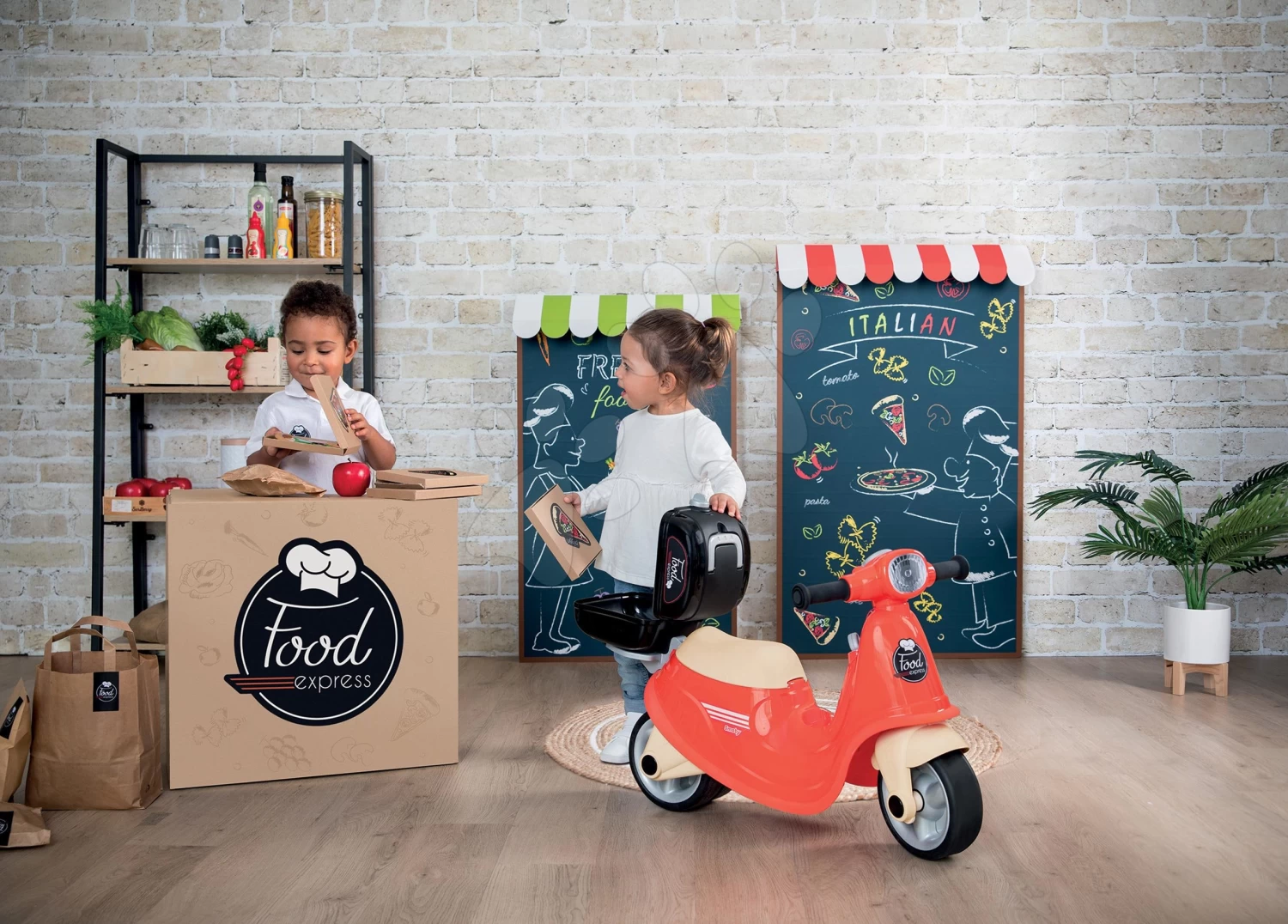 Laufrad Essenslieferung Scooter Ride-On Food Express Smoby Mit Abschließbarem Koffer Und Leisen Gummirädern Ab 18 Monaten 9 Laufrad Essenslieferung Scooter Ride-On Food Express Smoby Mit Abschließbarem Koffer Und Leisen Gummirädern Ab 18 Monaten – Bild 9