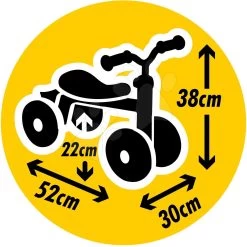 Rutschfahrzeug Mickey Disney Rookie Ride-On Smoby Mit Metallkonstruktion Und Drehbaren Lenkrädern Ab 12 Monaten 52 * 30 * 38 Cm SM721404 -Smoby 721404 f smoby odrazadlo