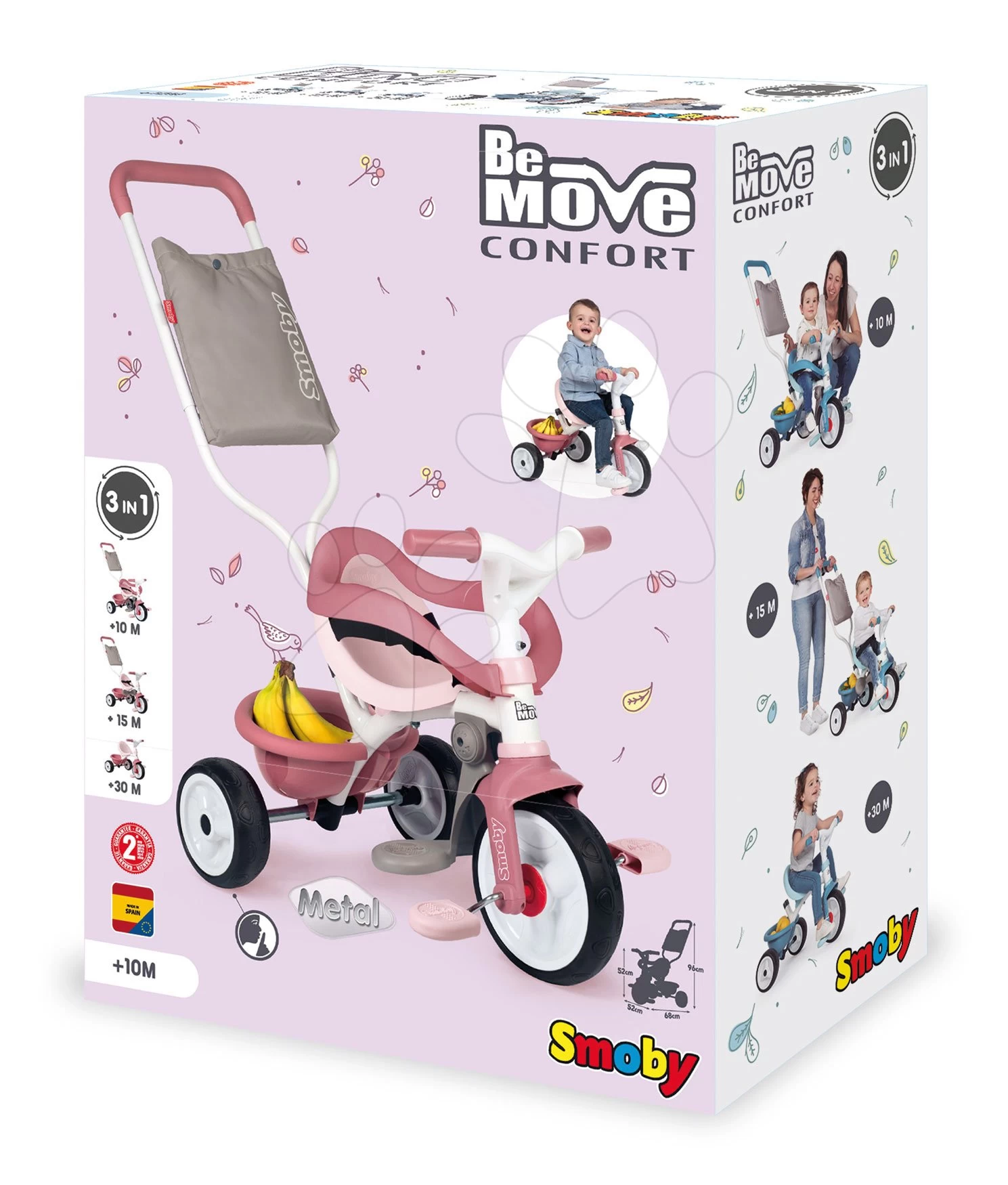 Dreirad Mit Rückenlehne Be Move Comfort Tricycle Pink Smoby Mit EVA-Rädern Und Führungsstange Mit Tasche Rosa Ab 10 Monaten 14 Dreirad Mit Rückenlehne Be Move Comfort Tricycle Pink Smoby Mit EVA-Rädern Und Führungsstange Mit Tasche Rosa Ab 10 Monaten – Bild 14
