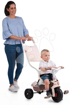 Dreirad Be Fun Comfort Tricycle Pink Smoby Mit Doppelter Führungsschiene Und Tasche Ab 10 Monaten SM740417 -Smoby 740417 f smoby trojkolka