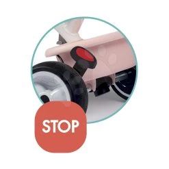 Dreirad Und Kinderwagen In Einem Mit Der Hohen Rücklehne Baby Balade Plus Tricycle Pink Smoby Mit Bremse Und EVA-Rädern Rosa Ab 10 Monaten -Smoby 741401 e smoby trojkolka