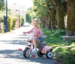 Dreirad Und Kinderwagen In Einem Mit Der Hohen Rücklehne Baby Balade Plus Tricycle Pink Smoby Mit Bremse Und EVA-Rädern Rosa Ab 10 Monaten -Smoby 741401 k smoby trojkolka