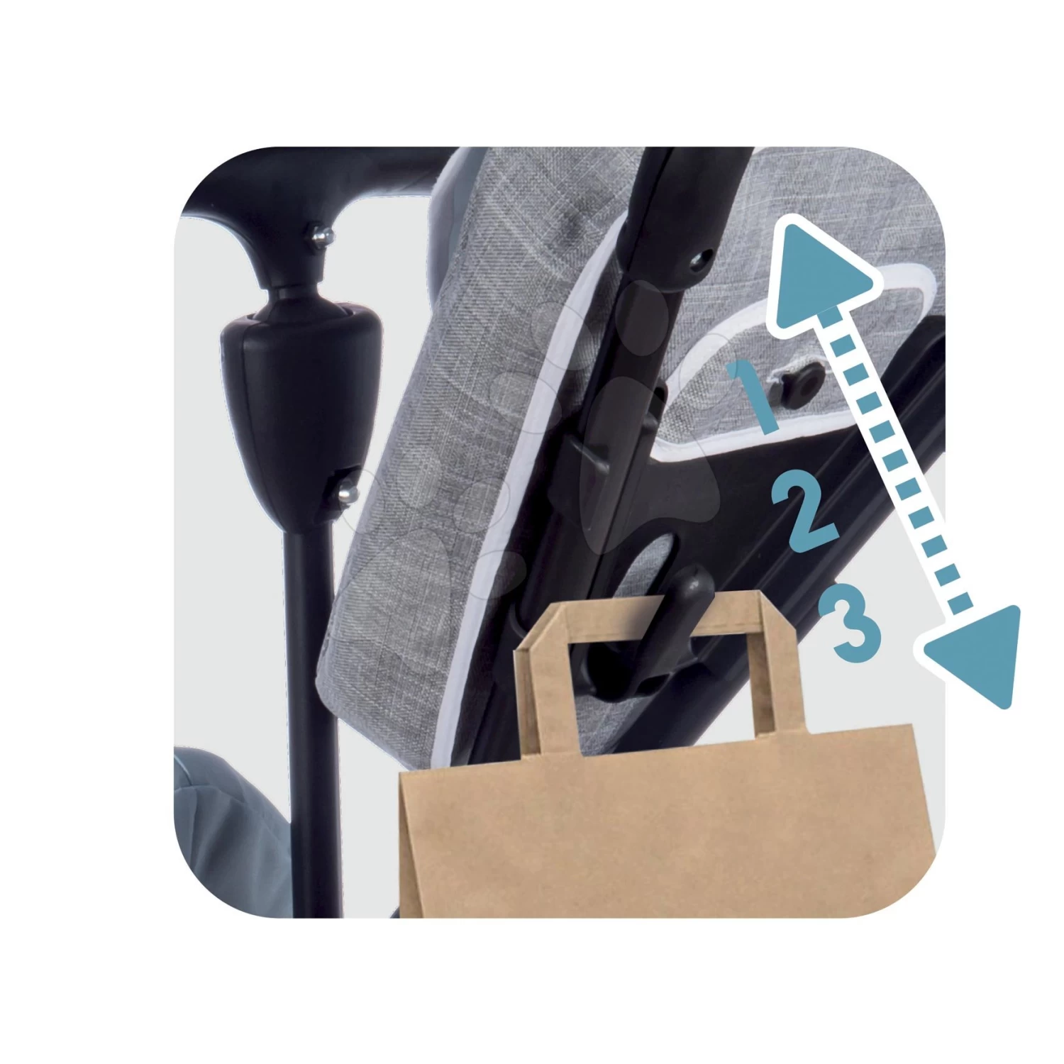 Dreirad Und Kinderwagen In Einem Mit Bremse Baby Driver Plus Blue Smoby Mit EVA-Rädern Und Intuitiver Steuerung Blau Ab 10 Monaten 6 Dreirad Und Kinderwagen In Einem Mit Bremse Baby Driver Plus Blue Smoby Mit EVA-Rädern Und Intuitiver Steuerung Blau Ab 10 Monaten – Bild 6