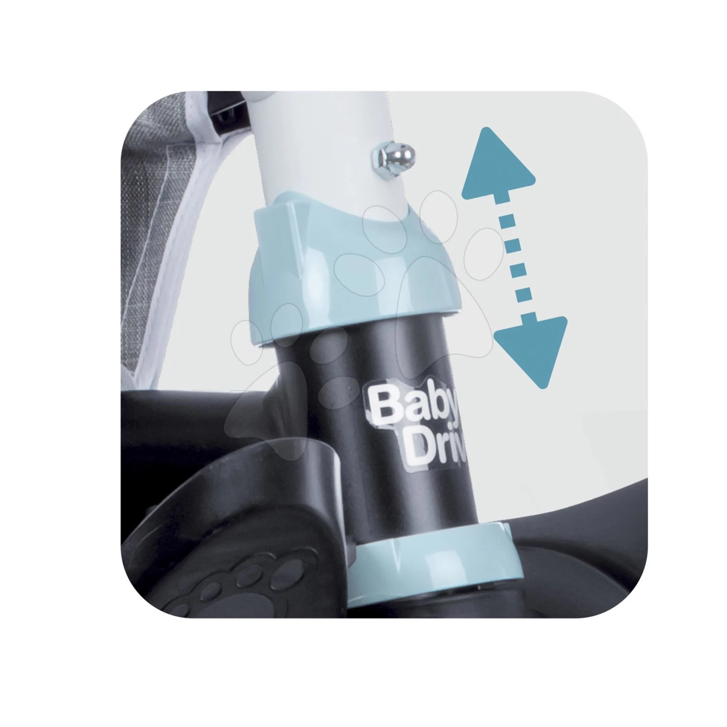 Dreirad Und Kinderwagen In Einem Mit Bremse Baby Driver Plus Blue Smoby Mit EVA-Rädern Und Intuitiver Steuerung Blau Ab 10 Monaten 7 Dreirad Und Kinderwagen In Einem Mit Bremse Baby Driver Plus Blue Smoby Mit EVA-Rädern Und Intuitiver Steuerung Blau Ab 10 Monaten – Bild 7