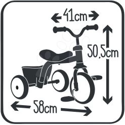 Kinderdreirad Und Laufrad Retro Rookie Trike Smoby Ultraleicht Mit Pedalen Und Leisen Gummirädern Ab 24 Monaten SM742000 -Smoby 742000 l samoby trojkolka