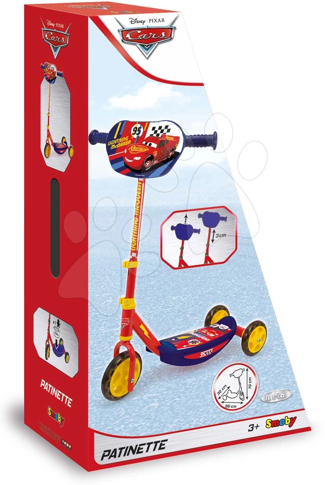 Scooter 3 Räder Cars 3 Wheels Scooter Smoby Mit Höhenverstellbaren Und Rutschfesten Rädern Ab 3 Jahren SM750114 4 Scooter 3 Räder Cars 3 Wheels Scooter Smoby Mit Höhenverstellbaren Und Rutschfesten Rädern Ab 3 Jahren SM750114 – Bild 4