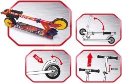 Scooter Cars 2 Wheels Foldable Smoby Faltbar Mit Bremse Höhenverstellbar Max. 83 Cm Ab 5 Jahren SM750337