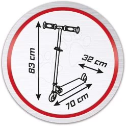 Scooter Cars 2 Wheels Foldable Smoby Faltbar Mit Bremse Höhenverstellbar Max. 83 Cm Ab 5 Jahren SM750337 -Smoby 750337 d smoby kolobezka