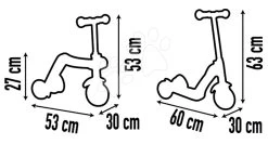 Roller&Laufrad Reversible Switch 2v1 Scooter Smoby Dreirädrig Mit Leisem Lauf Und Griffhöhe 53/63 Cm Belastbar 20 Kg Ab 18 Monaten -Smoby 750615 f smoby kolobezka