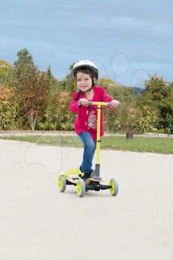 Vierrädriger Holzroller Wooden Scooter Smoby Mit Intuitiver Bedienung Und Höhenverstellbar Ab 5 Jahren -Smoby 750700 d smoby kolobezka