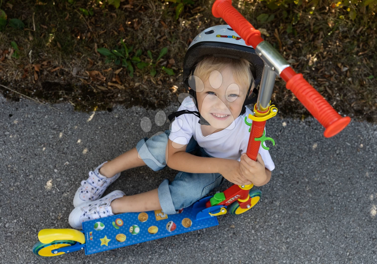 Roller Mit Drei Rädern Super Mario Smoby Mit Höhenverstellbarem Griff, Rutschfest 3 Roller Mit Drei Rädern Super Mario Smoby Mit Höhenverstellbarem Griff, Rutschfest – Bild 3