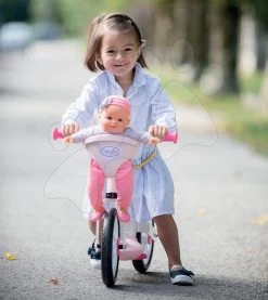 Balance-Rutscherset Mit Korb Corolle Comfort Smoby Mit Puppe Maria Im Rosa Kleid 30 Cm