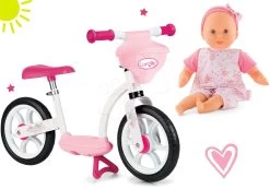 Balance-Rutscherset Mit Korb Corolle Comfort Smoby Und Puppe Luise Mit 4 Sounds Und 3 Melodien -Smoby 770125set 1 smoby set 1