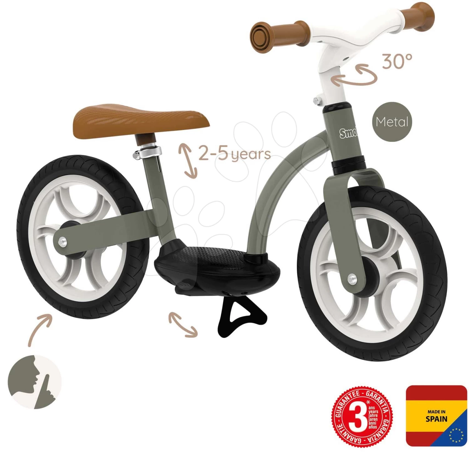 Balance Laufrad Balance Bike Comfort Smoby Mit Ultraleichter Konstruktion Und Leisem Gang 2,7 Kg Gummirädern Ab 24 Monatens SM770126 3 Balance Laufrad Balance Bike Comfort Smoby Mit Ultraleichter Konstruktion Und Leisem Gang 2,7 Kg Gummirädern Ab 24 Monatens SM770126 – Bild 3