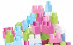 Rutscher-Set Scooter Pink Smoby Mit Gummirädern Und Maxi Abrick Écoiffier-Kit In Einer Box Mit Großen Würfeln Ab 18 Monaten -Smoby 7785 c ecoiffier stavebnica