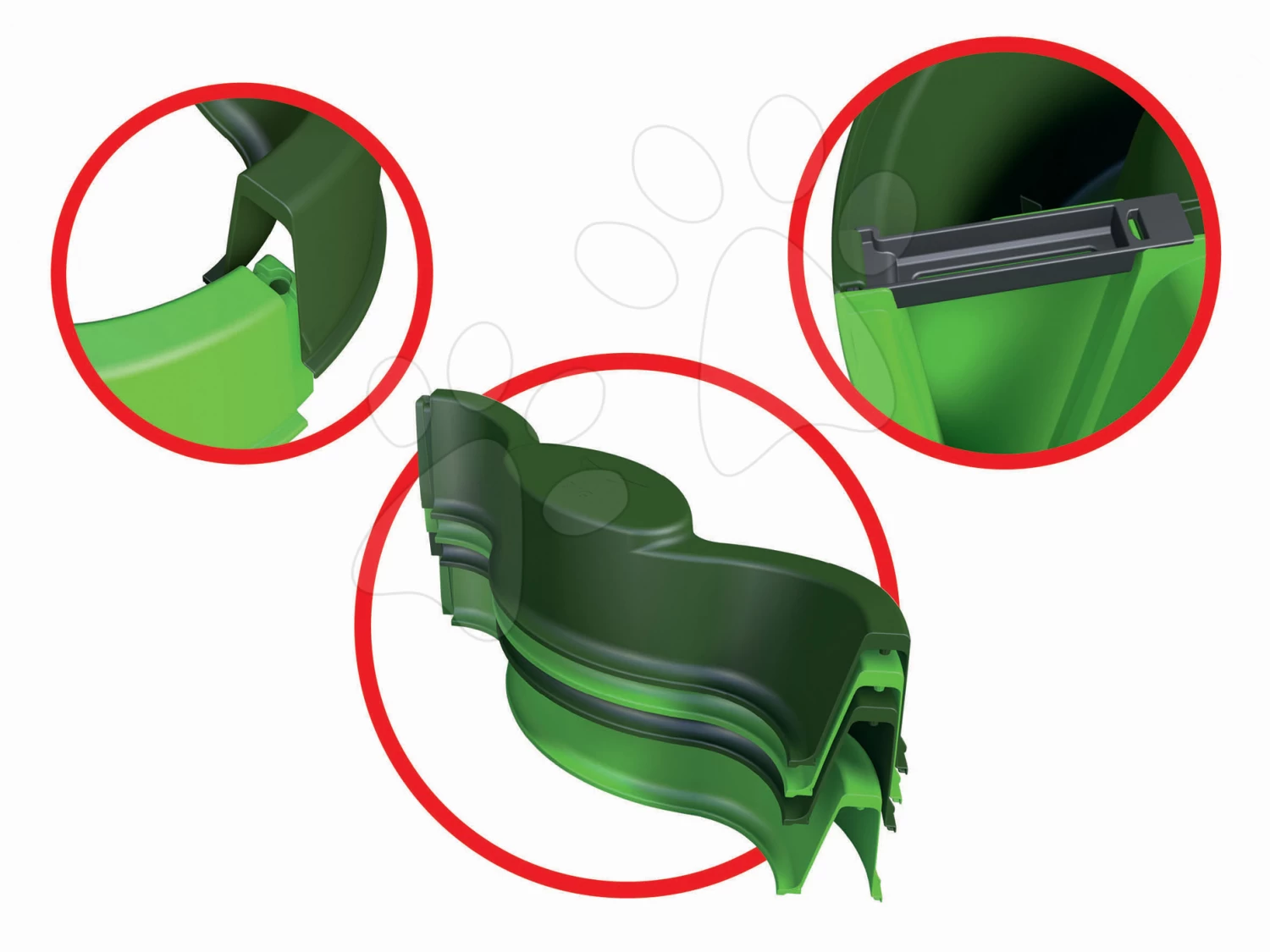 Set Rutsche Toboggan Super Megagliss 2in1 Smoby Und Sandkasten Vierblättriges Kleeblatt Vario BIG Mit Segel 10 Set Rutsche Toboggan Super Megagliss 2in1 Smoby Und Sandkasten Vierblättriges Kleeblatt Vario BIG Mit Segel – Bild 10