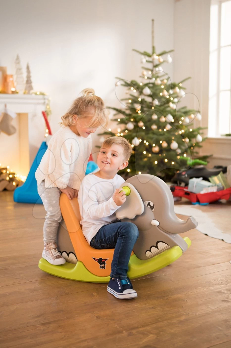 Set Rutsche Toboggan KS Smoby Länge 150 Cm Und Schaukel-Elefant Mit Beweglichen Ohren Ab 24 Monaten 14 Set Rutsche Toboggan KS Smoby Länge 150 Cm Und Schaukel-Elefant Mit Beweglichen Ohren Ab 24 Monaten – Bild 14