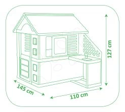 Set Rutsche Funny Toboggan Smoby 200 Cm Und Häuschen Pretty Nature Mit Sommerküche Ab 24 Monaten 27 Set Rutsche Funny Toboggan Smoby 200 Cm Und Häuschen Pretty Nature Mit Sommerküche Ab 24 Monaten -Smoby 810702 c smoby domcek