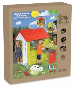 Set Rutsche Funny Toboggan Smoby 200 Cm Und Häuschen Pretty Nature Mit Sommerküche Ab 24 Monaten 28 Set Rutsche Funny Toboggan Smoby 200 Cm Und Häuschen Pretty Nature Mit Sommerküche Ab 24 Monaten -Smoby 810702 g smoby domcek 1