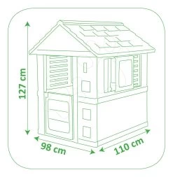 Rutschenset Toboggan XL Smoby Mit Wasser Länge 230 Cm Und Ein Nature Haus Mit Schiebeladen -Smoby 810704 d smoby domcek