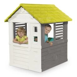 Rutschenset Toboggan Funny Länge 200 Cm Smoby Und Ein Jolie-Haus Mit 3 Fenstern Und 2 Jalousien Mit UV-Filter -Smoby 810708 f smoby domcek 1