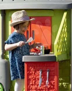 Rutschenset Toboggan Funny Länge 200 Cm Smoby Und Haus Neo Jura Lodge Mit Einer Küche Volle Tür ​​und Klingel -Smoby 810901 c smoby letna kuchynka