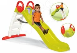 Rutschenset Toboggan Funny Länge 200 Cm Smoby Und Ein Häuschen Mit Einer Hübschen Blauen Küche Mit Garten Und Klingel -Smoby 820400 b smoby smyklavka