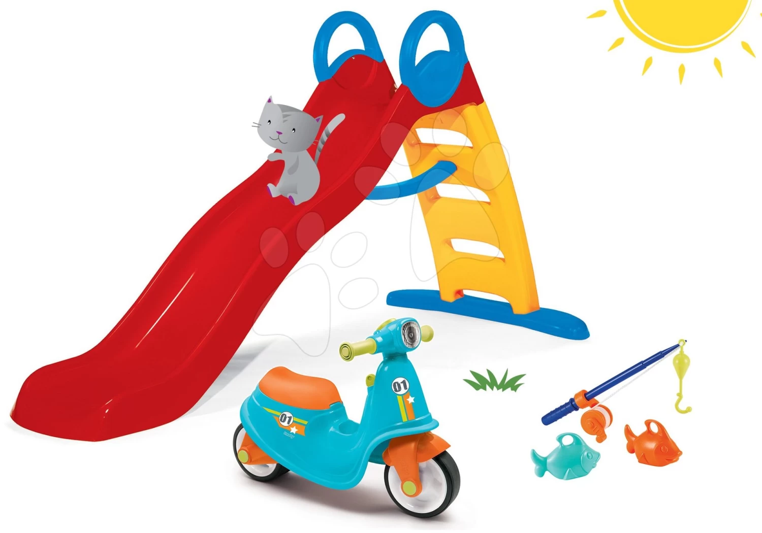 Set Rutsche Funny Toboggan Smoby 200 Cm Und Ein Rad Mit Reflektor Und Gummirädern Und Angelrute Ab 24 Monaten 18 Set Rutsche Funny Toboggan Smoby 200 Cm Und Ein Rad Mit Reflektor Und Gummirädern Und Angelrute Ab 24 Monaten – Bild 18