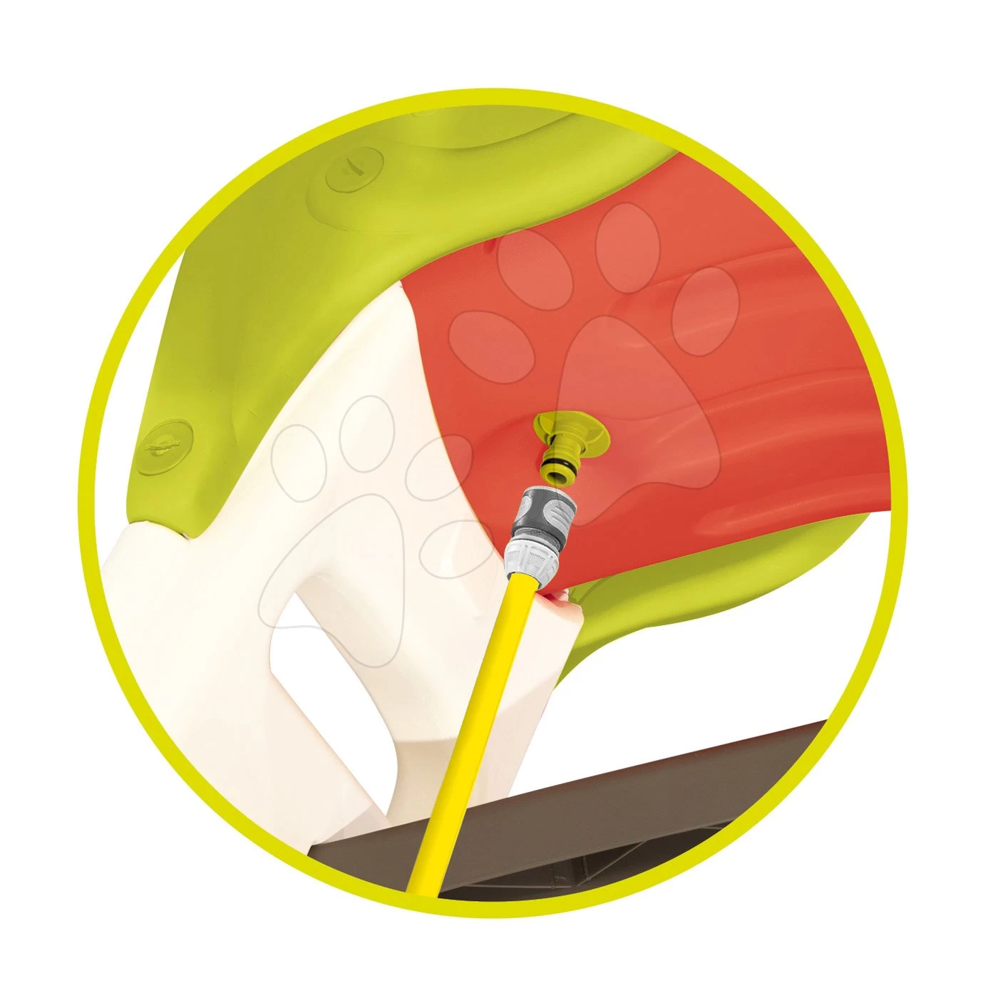 Rutschenset Mit Springbrunnen Funny Double Tobogan Smoby 2 Meter Und Ein Zugwagen Für Den Gärtner Mit Einem Rasenmäher Und Einem Schubkarre 6 Rutschenset Mit Springbrunnen Funny Double Tobogan Smoby 2 Meter Und Ein Zugwagen Für Den Gärtner Mit Einem Rasenmäher Und Einem Schubkarre – Bild 6