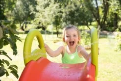 Rutschenset Mit Springbrunnen Funny Double Toboggan Smoby 2 Meter Und Geschenk-Bausatz In Einer Box Mit 50 + 20% Würfeln Rosa -Smoby 820402 xr smoby smyklavka 5