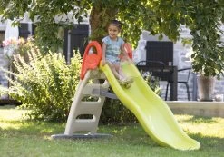 Rutsche Mit Springbrunnen Funny Slide Green Toboggan Smoby 2 Meter Doppelte Feste Struktur Mit UV-Filter Ab 24 Monaten