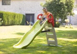 Rutsche Mit Springbrunnen Funny Slide Green Toboggan Smoby 2 Meter Doppelte Feste Struktur Mit UV-Filter Ab 24 Monaten -Smoby 820404 j smoby smyklavka