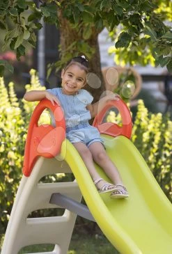 Rutsche Mit Springbrunnen Funny Slide Green Toboggan Smoby 2 Meter Doppelte Feste Struktur Mit UV-Filter Ab 24 Monaten -Smoby 820404 l smoby smyklavka