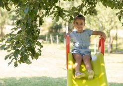 Rutsche Mit Springbrunnen Funny Slide Green Toboggan Smoby 2 Meter Doppelte Feste Struktur Mit UV-Filter Ab 24 Monaten -Smoby 820404 n smoby smyklavka