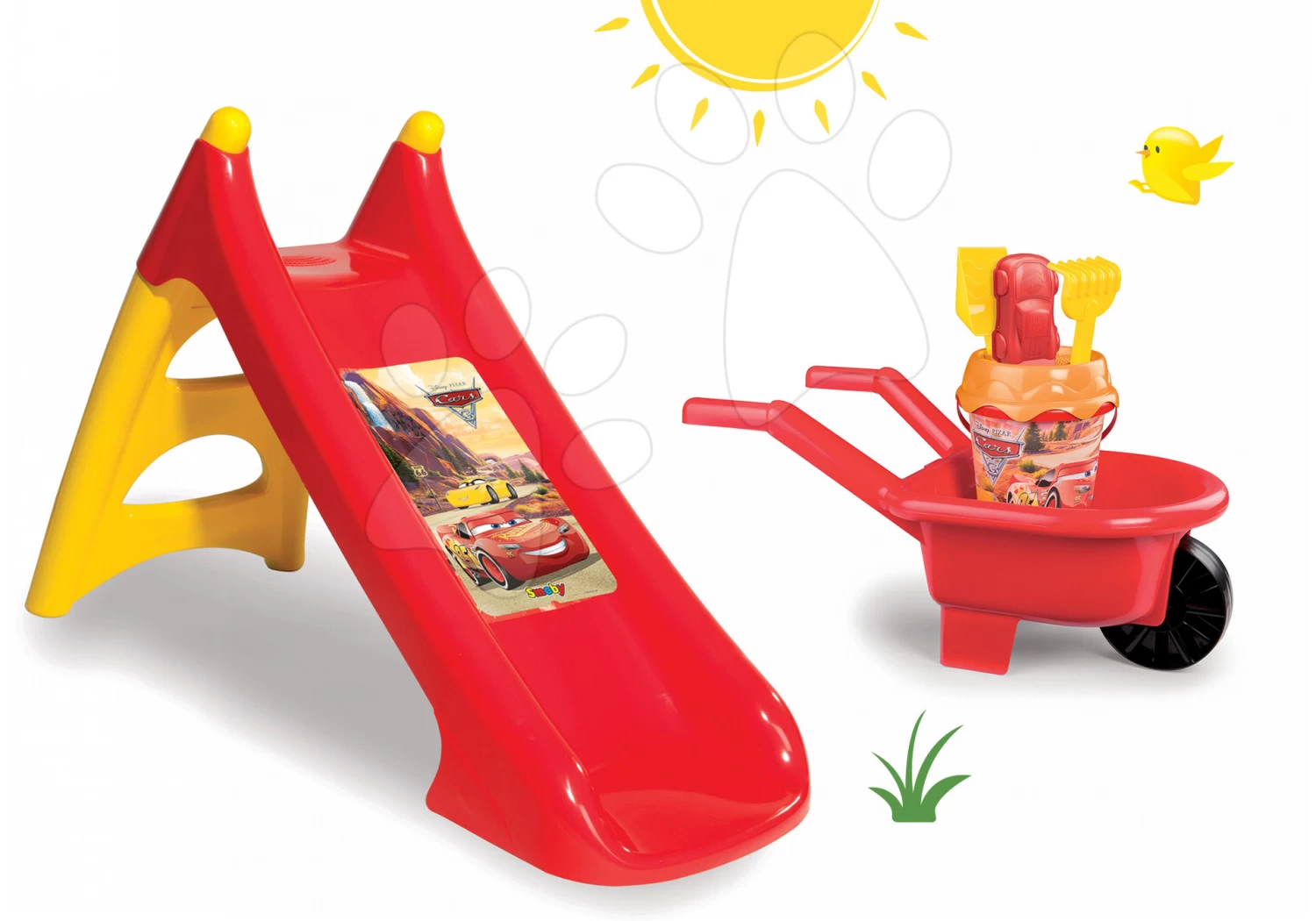 Set Rutsche Cars Toboggan XS Smoby Länge 90 Cm Und Wagenmit Eimer-Set Cars 12 Set Rutsche Cars Toboggan XS Smoby Länge 90 Cm Und Wagenmit Eimer-Set Cars – Bild 12