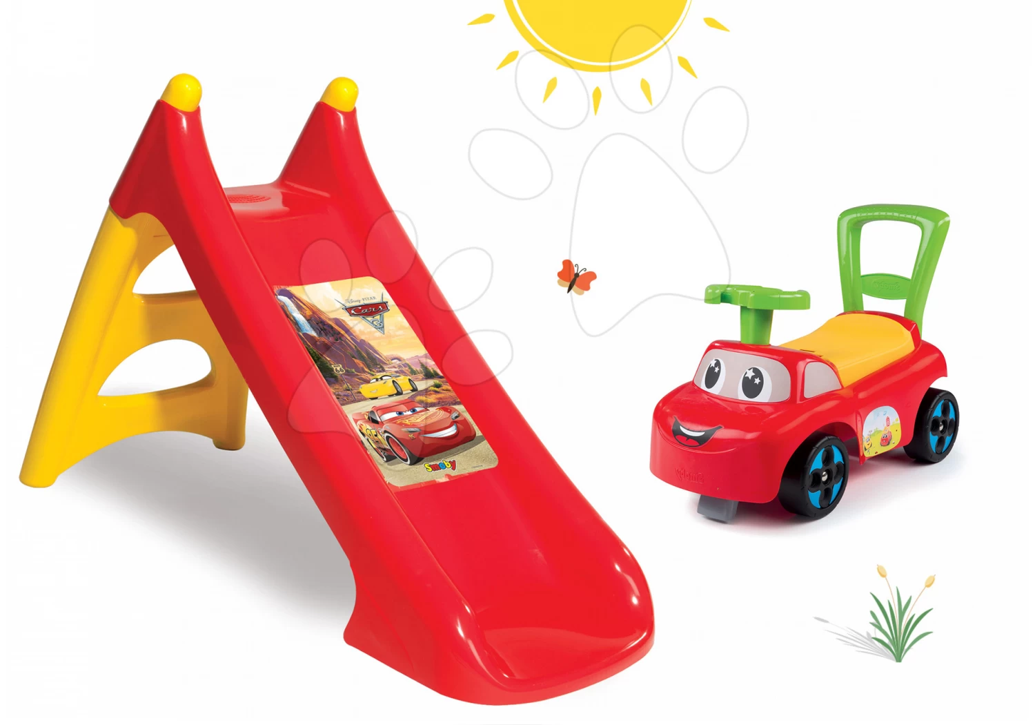 Set Rutsche Cars Toboggan XS Smoby Länge 90 Cm Und Rutscher Cars Auto 2in1 13 Set Rutsche Cars Toboggan XS Smoby Länge 90 Cm Und Rutscher Cars Auto 2in1 – Bild 13