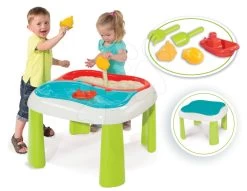 Set Rutsche Toboggan Funny Smoby Länge 2m Und Spieltisch Wasser&Sand Mit Mühle Ab 24 Monaten -Smoby 840107 a smoby stolik 4