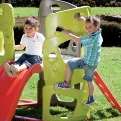 Set Rutsche Toboggan Super Megagliss 2v1 Smoby A Klettergerüst Multiactivity Climbing Tower Mit Kletterwänden Ab 24 Monaten -Smoby 840204 f smoby preliezacka