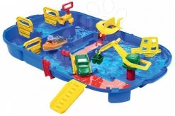 Rutschenset Toboggan KS Smoby Länge 150 Cm Mittel Und Aquaplay Lock Box Wasserbahn Im Koffer Mit Damm Mit Wasserpumpe Ab 24 Monaten -Smoby 8700001516 a aquaplay draha