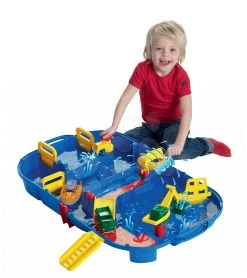 Rutschenset Toboggan XL Mit Wasser Smoby Und Die Aquaplay Lock Box Wasserbahn Im Koffer Mit Damm Und Wasserpumpe Und Booten -Smoby 8700001516 b aquaplay draha 1