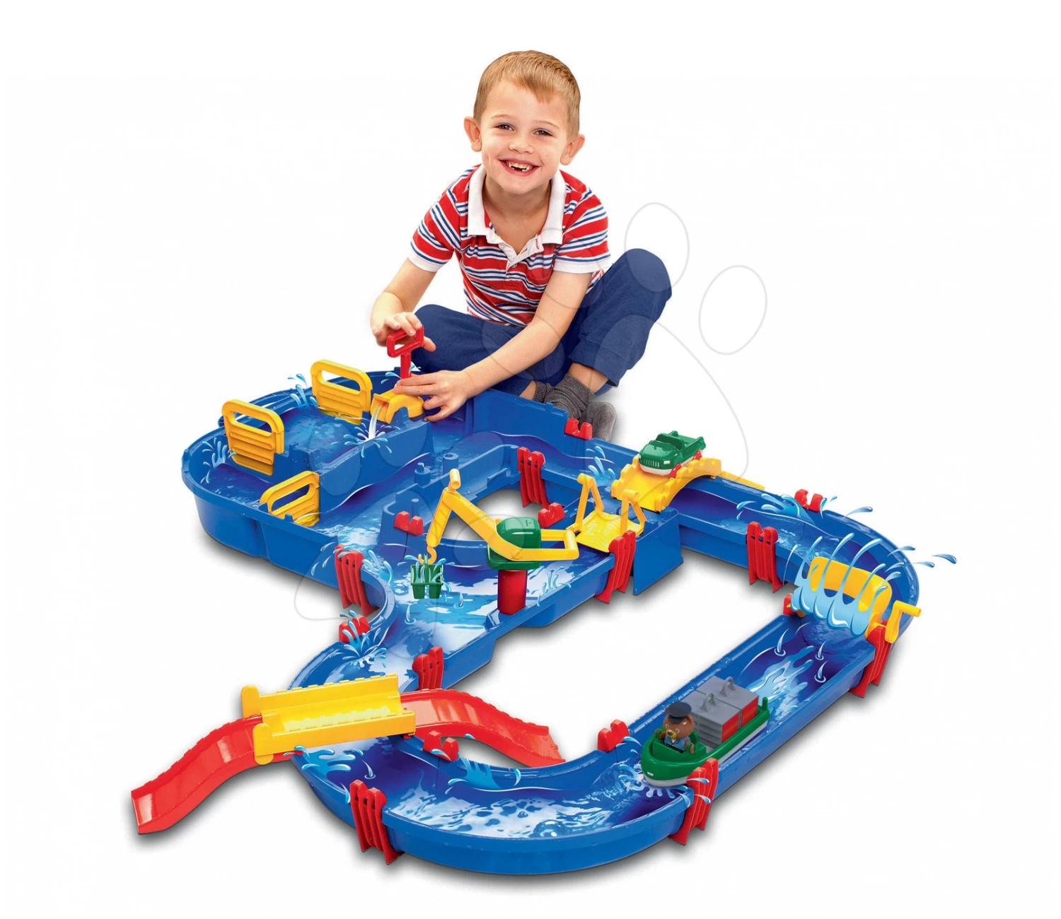 Rutschenset Toboggan KS Smoby Mit Länge Von 150 Cm Und Aquaplay MegaBridge Wasserbahn Mit Damm Und Brücke Ab 24 Monaten 5 Rutschenset Toboggan KS Smoby Mit Länge Von 150 Cm Und Aquaplay MegaBridge Wasserbahn Mit Damm Und Brücke Ab 24 Monaten – Bild 5