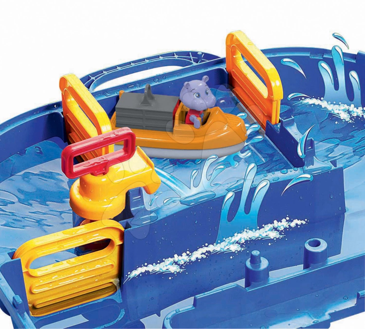 Set Rutsche Funny Toboggan Smoby 200 Cm Und Eine Wasserstraße Im Koffer Mit Damm, Pumpe Und 4 Segelbooten 4 Figuren Ab 24 Monaten 7 Set Rutsche Funny Toboggan Smoby 200 Cm Und Eine Wasserstraße Im Koffer Mit Damm, Pumpe Und 4 Segelbooten 4 Figuren Ab 24 Monaten – Bild 7