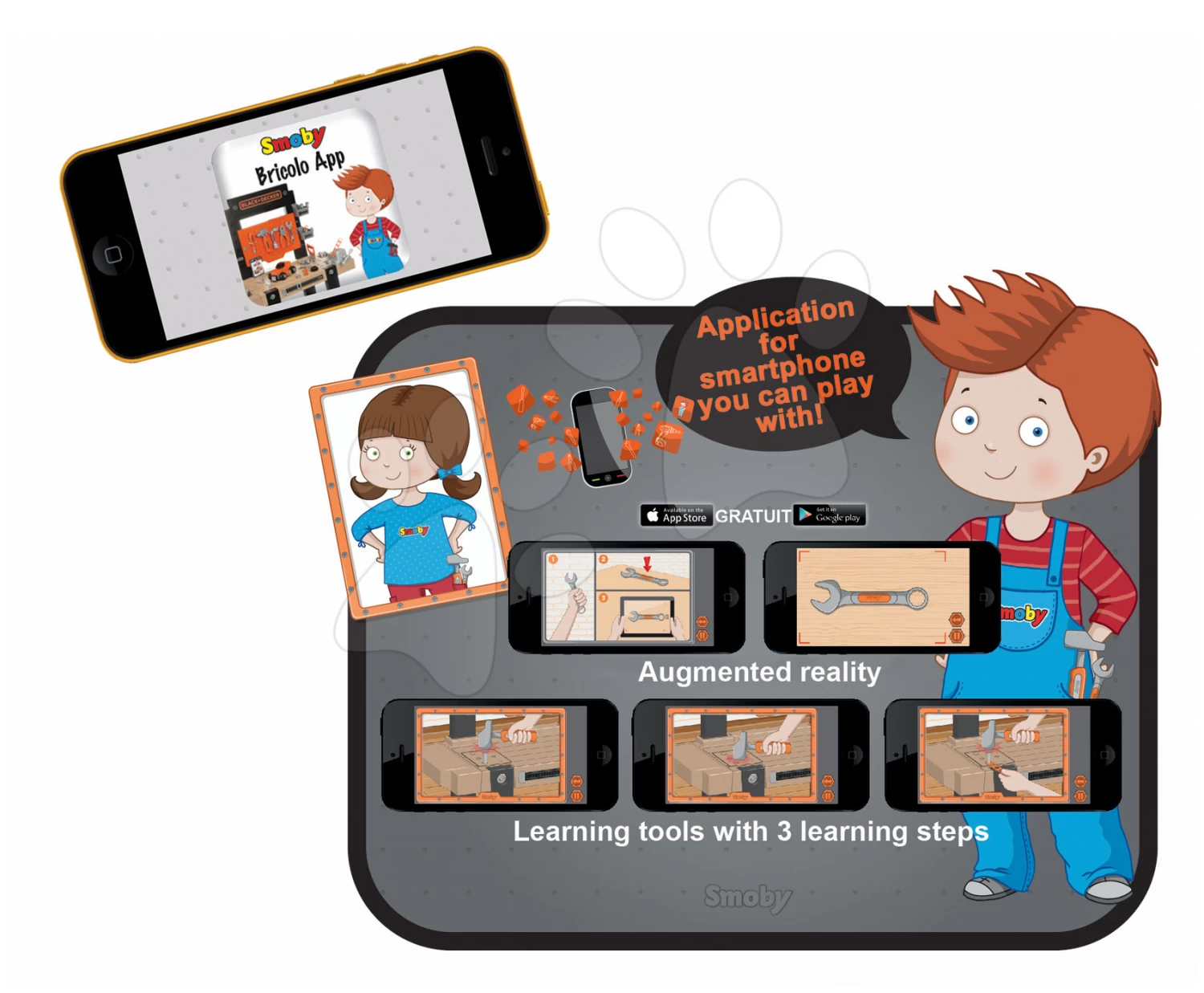 Black + Decker Smoby-Arbeitswerkstatt Mit Bohrmaschine Und Spielzeugauto Mit 92 Teiligem Zubehör 20 Black + Decker Smoby-Arbeitswerkstatt Mit Bohrmaschine Und Spielzeugauto Mit 92 Teiligem Zubehör – Bild 20