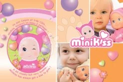 Puppe Mit Klängen MiniKiss Smoby In Mütze 27 Cm 2 Stück Blau/rosa Ab 12 Monaten -Smoby smoby minikiss